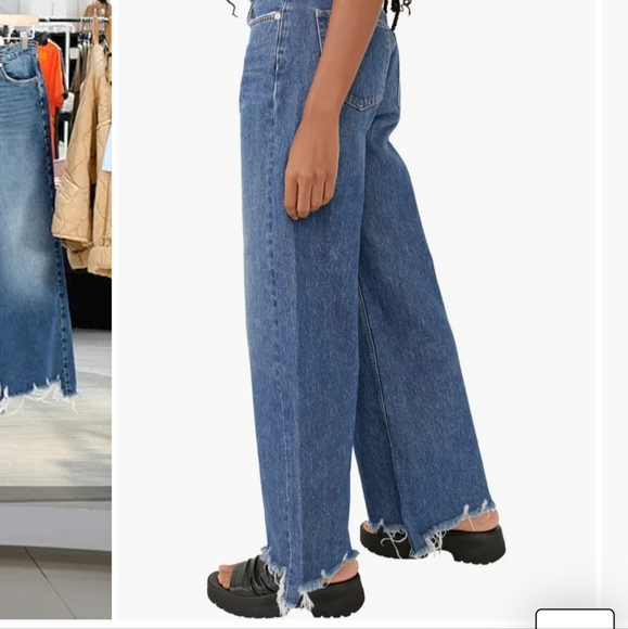 Free People Straight Up Baggy Flare Jeans - Picture 2 of 4